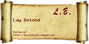 Lay Botond névjegykártya